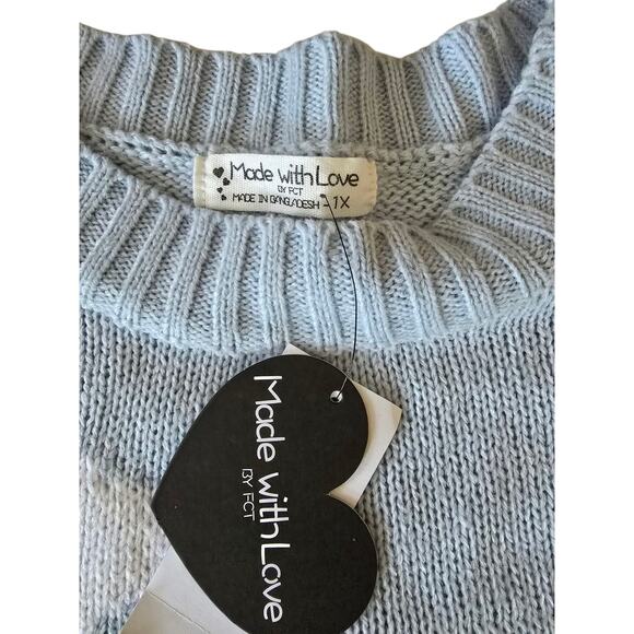Made With Love Blue Clouds Pullover Sweater Size 1X NWT Desc* - Picture 5 of 6